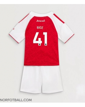 Billige Fotballdrakt Arsenal Declan Rice #41 Replika Hjemmedraktsett Barn 2025-26 Kortermet (med bukser)